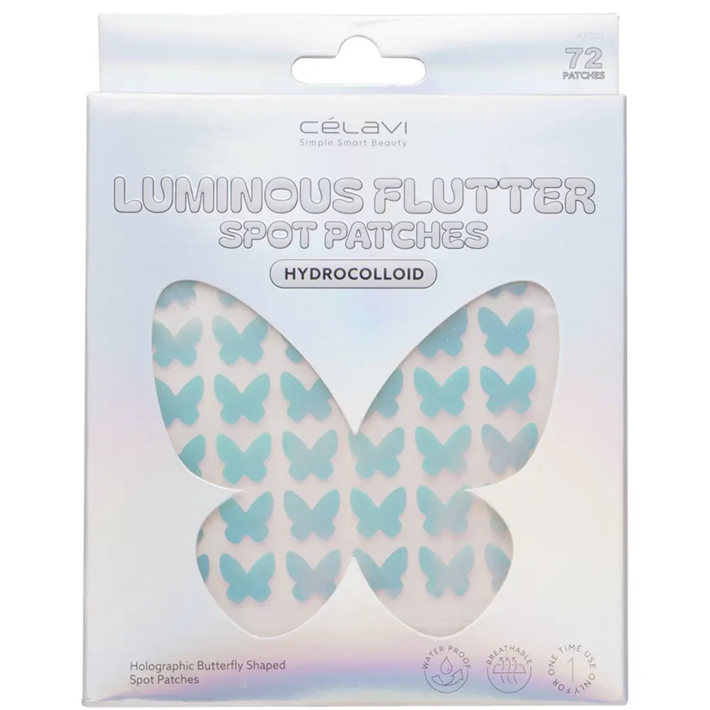 CELAVI LUMINOUS FLUTTER SPOT PATCHES MARIPOSAS 72 PCS