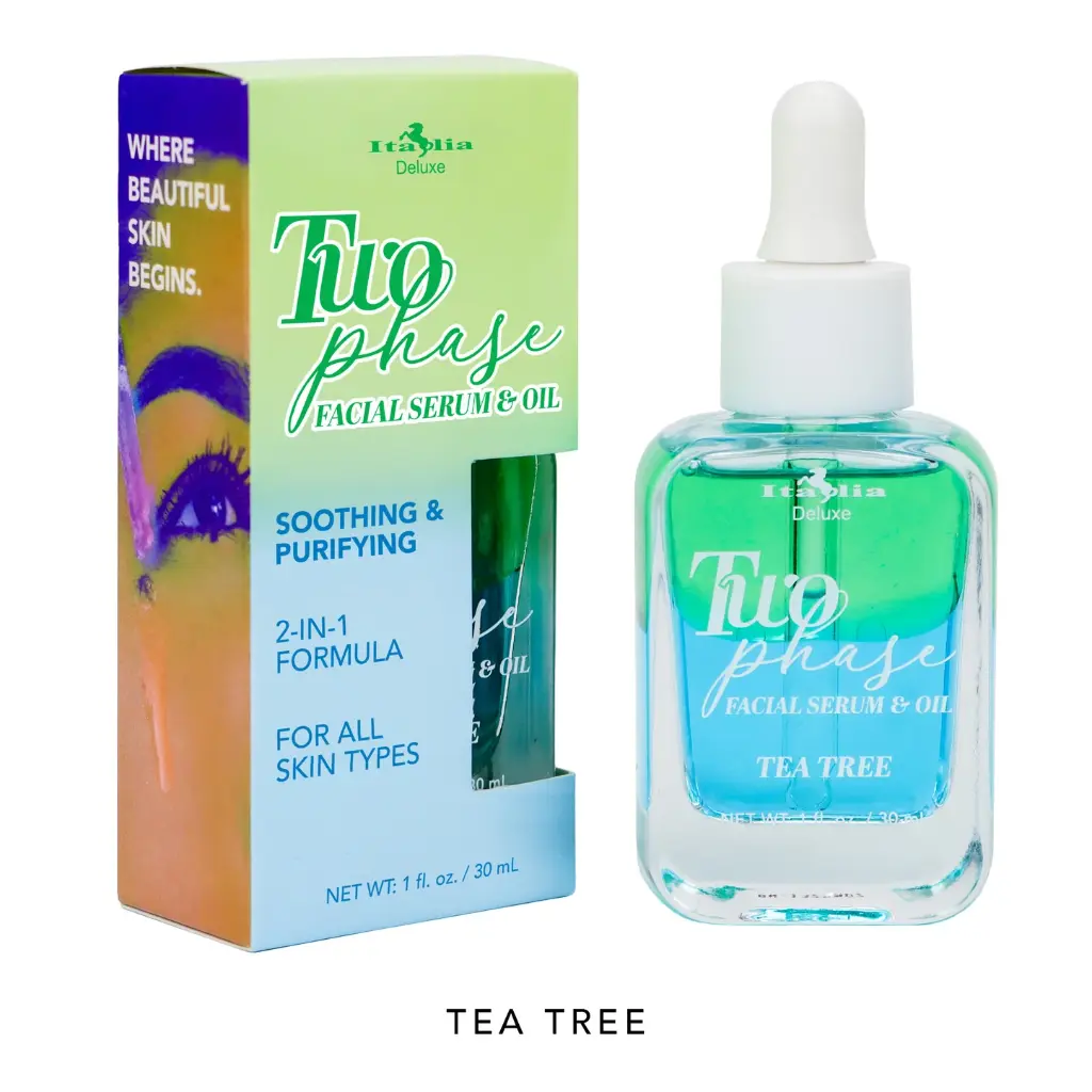 ITALIA DELUXE TWO PHASE FACIAL SERUM & OIL SOOTHING & PURIFYNG 30 ML