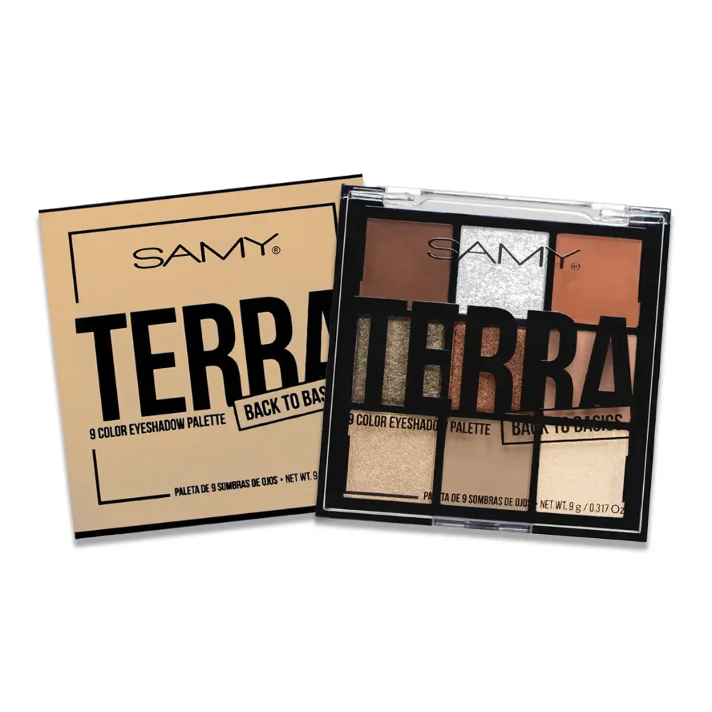 PALETA X 9 SOMBRAS DE OJOS SAMY # 11. TERRA