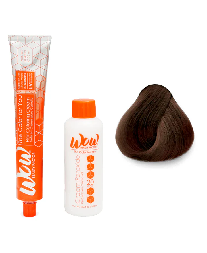 WOW Tinte en Crema para Cabello con Peróxido en Crema 7.13 Rubio Cenizo