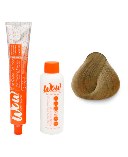 WOW Tinte en Crema para Cabello con Peróxido en Crema 8.3 Rubio Claro Dorado