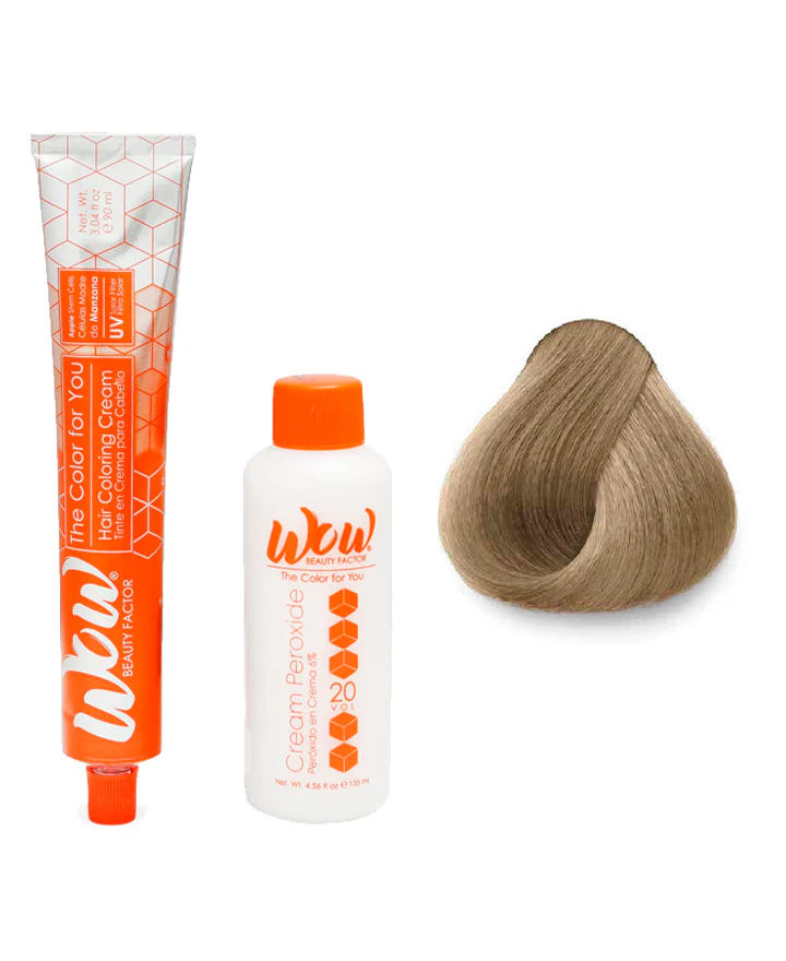 WOW Tinte en Crema para Cabello con Peróxido en Crema 9.12 Rubio Clarisimo