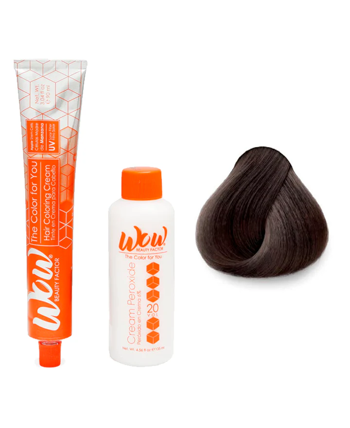 WOW Tinte en Crema para Cabello con Peróxido en Crema 6.07 Rubio Oscuro Frio