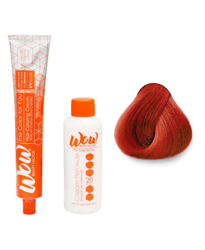 WOW Tinte en Crema para Cabello con Peróxido en Crema 8.66 Rubio Claro