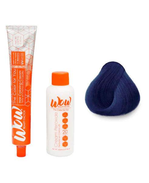 WOW Tinte en Crema para Cabello con Peróxido en Crema C.1 Azul reflejo Cenizo