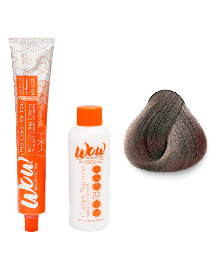 WOW Tinte en Crema para Cabello con Peróxido en Crema 8.11 Rubio Claro