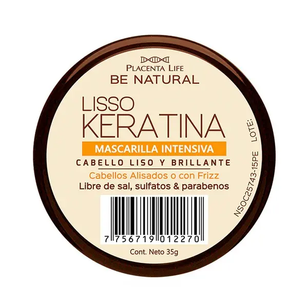 BE NATURAL LISSO KERATINA MASCARILLA INTENSIVA 35 g
