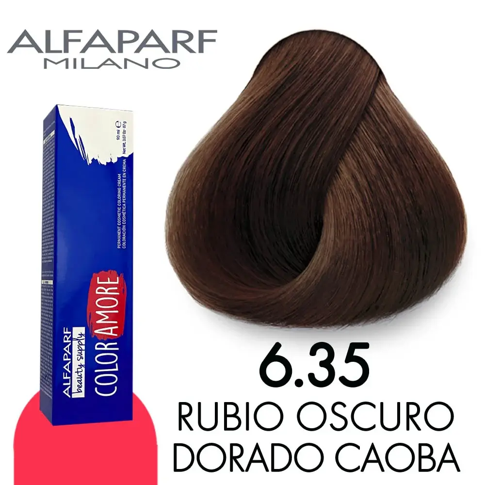 ALFAPARF COLOR AMORE TINTES 6.35 RUBIO OSCURO DORADO CAOBA
