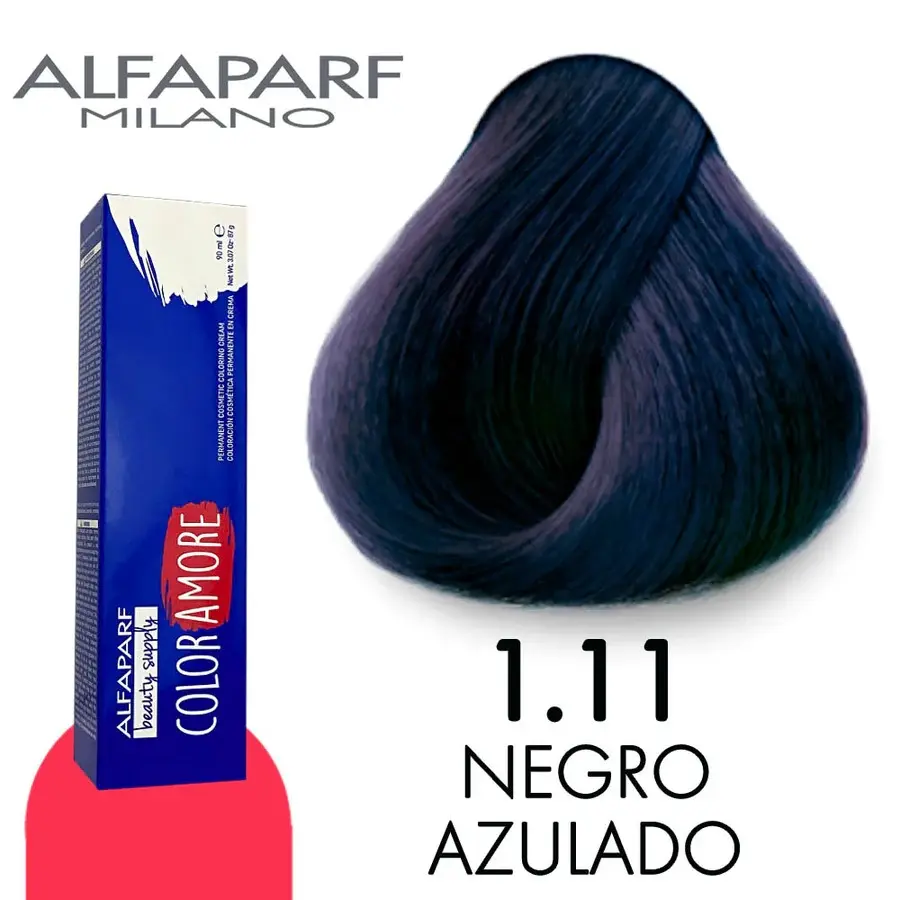 ALFAPARF COLOR AMORE TINTE 1.11 NEGRO AZUL 90 ML