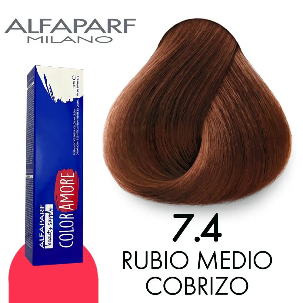 ALFAPARF COLOR AMORE TINTE 7.4 RUBIO MEDIO COBRIZO 90 ML
