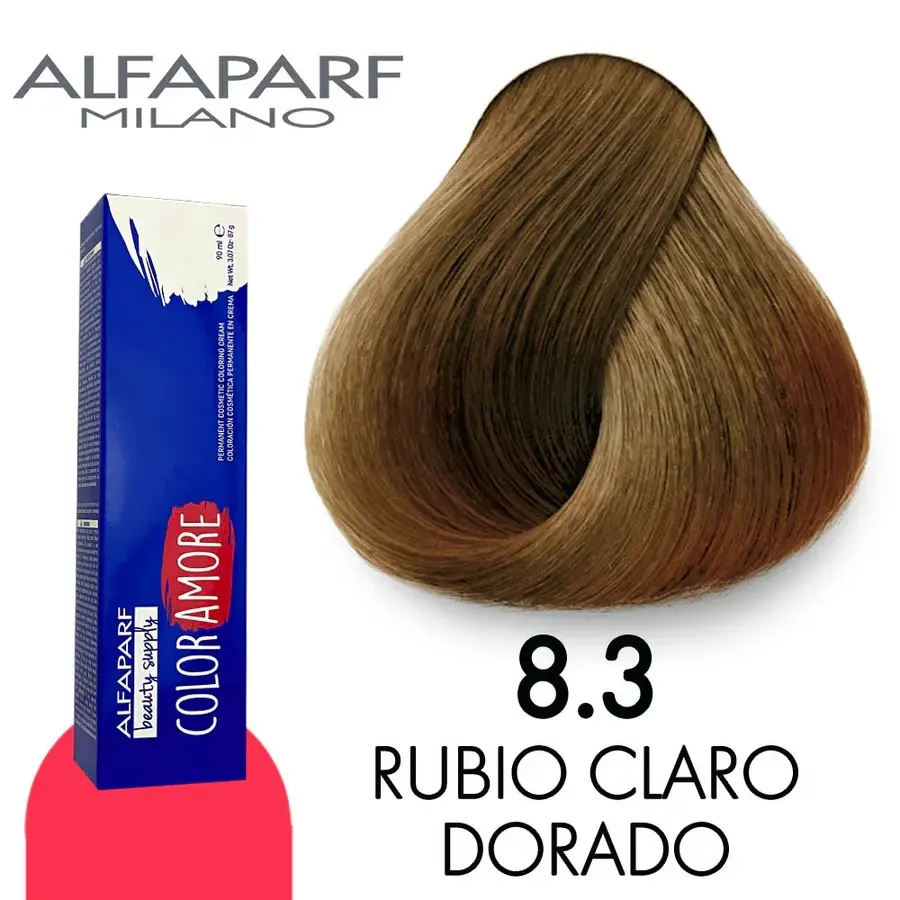 ALFAPARF COLOR AMORE TINTE 8.3 RUBIO CLARO DORADO 90 ML