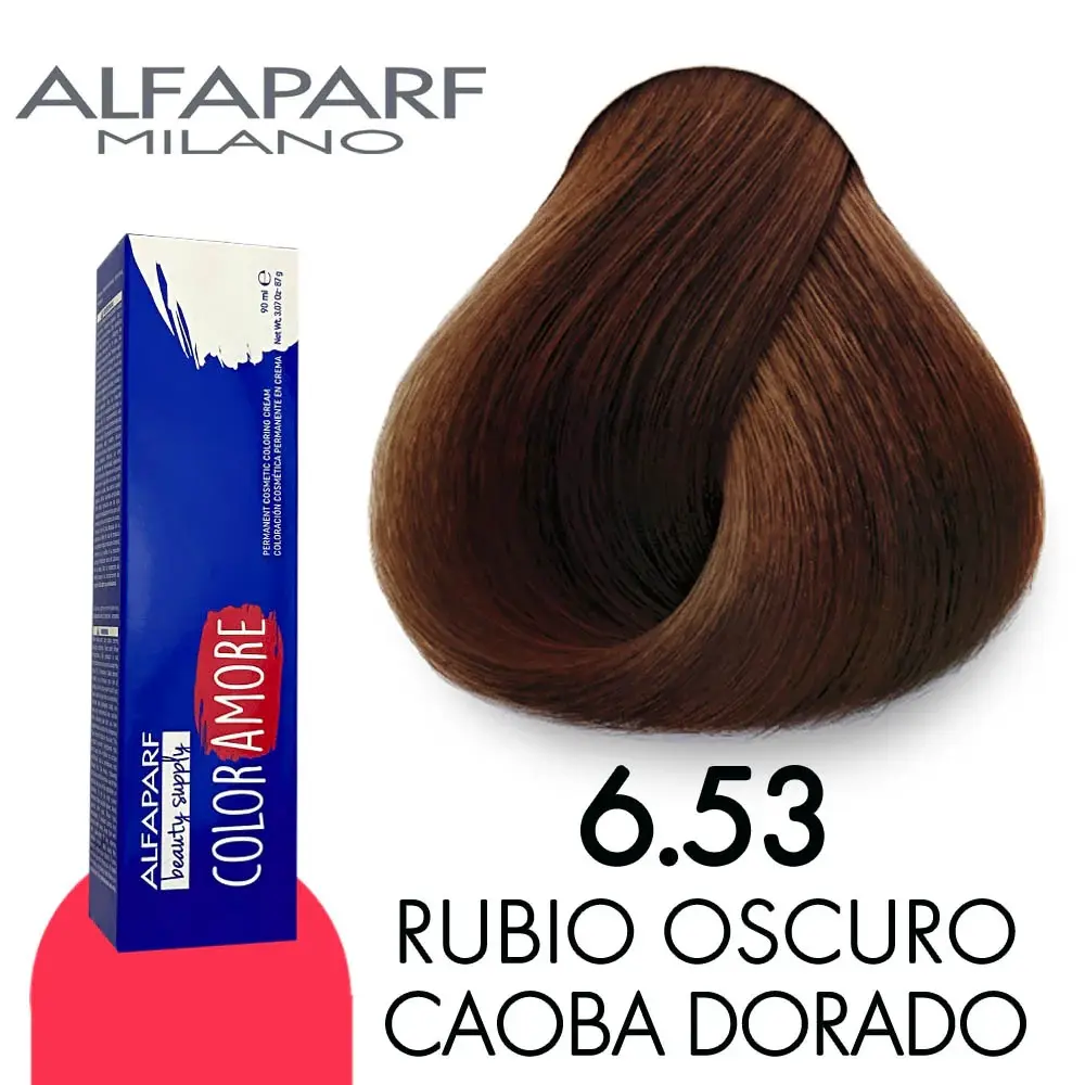 ALFAPARF COLOR AMORE TINTE 6.53 RUBIO OSCURO CAOBA DORADO 90 ML