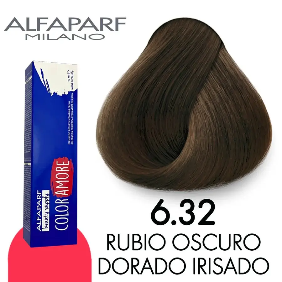 ALFAPARF COLOR AMORE TINTE 6.32 RUBIO OSCURO DORADO IRISADO 90 ML