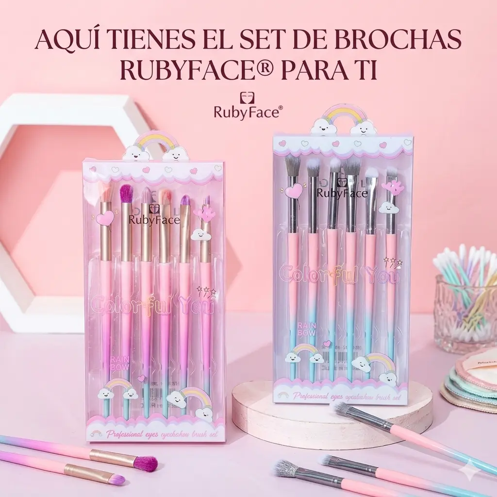 Ruby Face set de Brochas Colorful You professional 6pcs