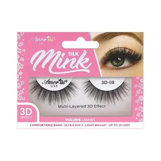 [681441562151] Amor Us 3D SILK MINK LASHES #08