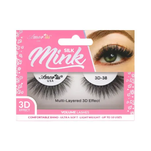 [681441562304] Amor Us 3D SILK MINK LASHES #38