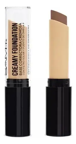 [7703378938700] BASE CORRECTORA CREMOSA EN BARRA SAMY # 08. CHOCOLATE