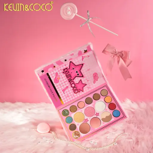 [6937454000826] KEVIN & COCO CAT GIRL DIARY EYESHADOW 42 COLORS