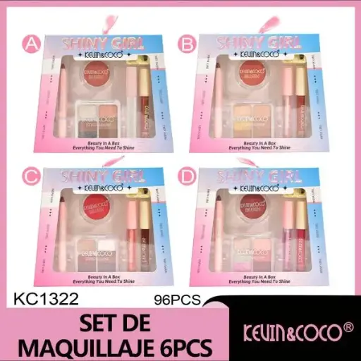 [6937454001854] KEVIN & COCO SHINY GIRL 6 PCS