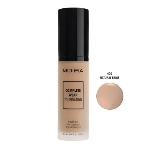 [816180024220] MOIRA Complete Wear Foundation (400, Natural Beige)