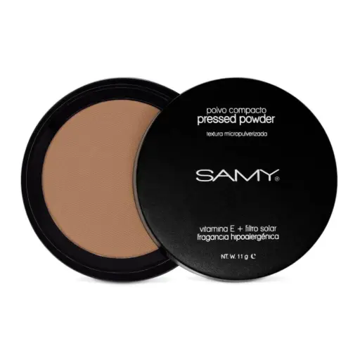 [7703378004351] POLVO COMPACTO SIN ESPEJO SAMY # 05. ACEITUNA