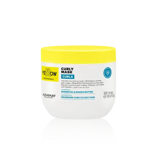 [8022297189451] YELLOW CURLY MASK CURLS 500 ML