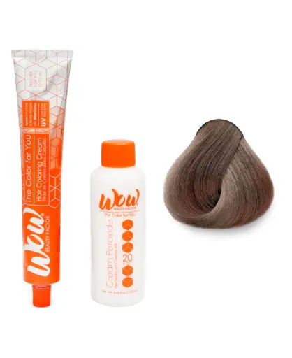 [671875658629] WOW Tinte en Crema para Cabello con Peróxido en Crema 7.12 Rubio Cenizo Nacarado