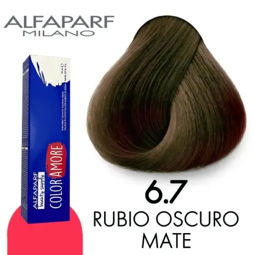 [8022297128214] ALFAPARF COLOR AMORE TINTES 6.7 RUBIO OSCURO MATE 90 ML