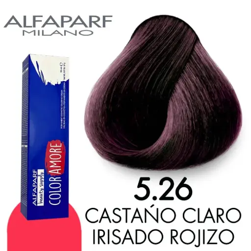 [8022297128238] ALFAPARF COLOR AMORE TINTES 5.26 CASTAÑO CLARO IRISADO ROJIZO