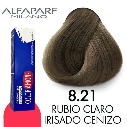 [8022297128252] ALFAPARF COLOR AMORE TINTE 8.21 RUBIO CLARO IRISADO CENIZO 90 ML