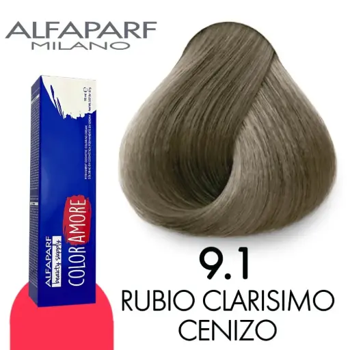 [8022297128108] ALFAPARF COLOR AMORE TINTE 9.1 RUBIO CLARISIMO CENIZO 90 ML
