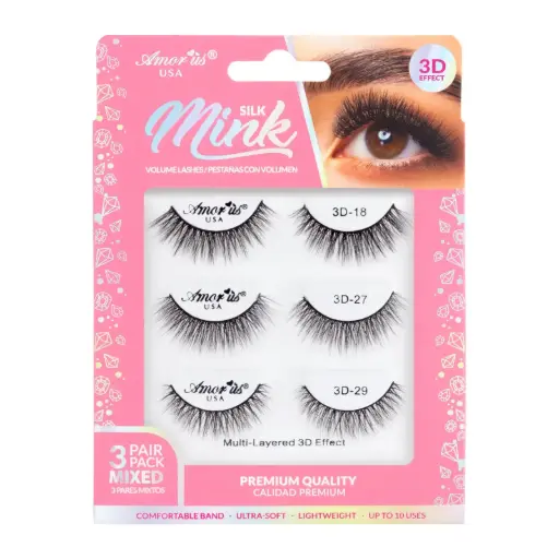 [610895182325] AMOR US MINK LASHES PACK 3D 3P MIX #2